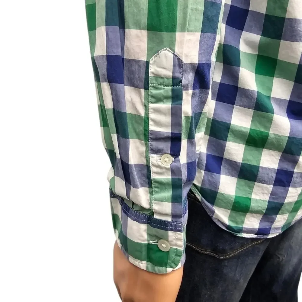 J. Crew Light weight Shirt Men S Buffalo Check Plaid Long Sleeve